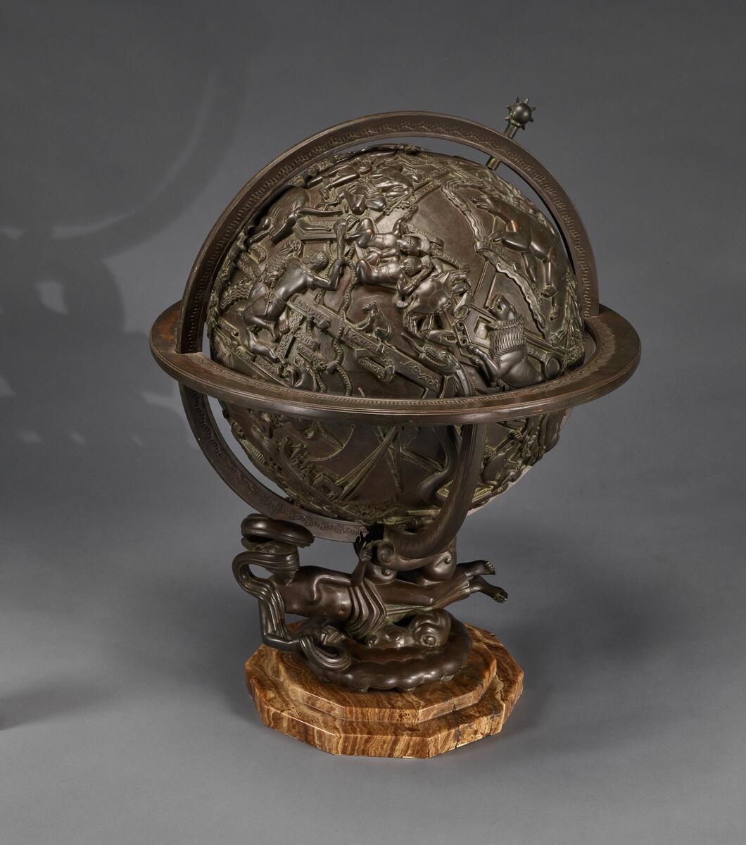 Paul Manship, Cosmic Globe: Globe inscribe with various zodiac signs.